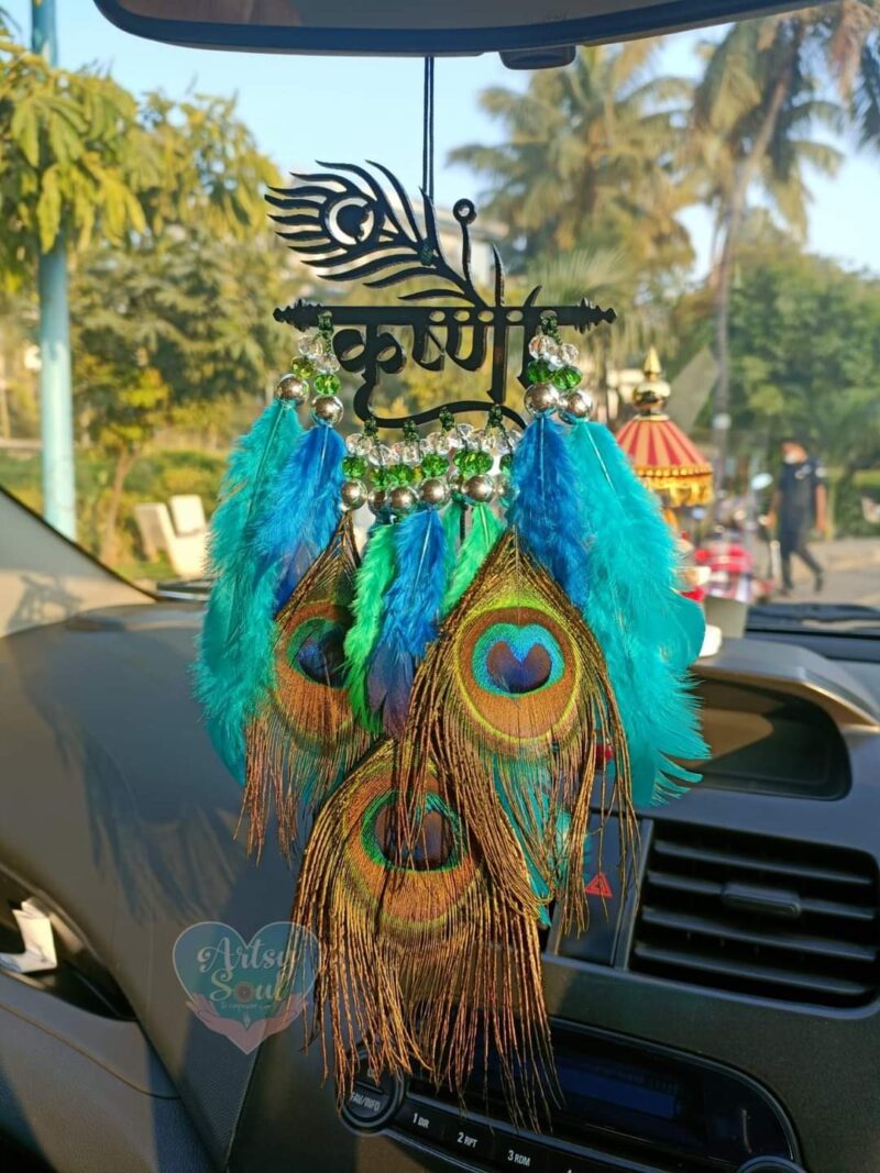 Divine Drive: Krishna Car Hanger for Spiritual Blessings