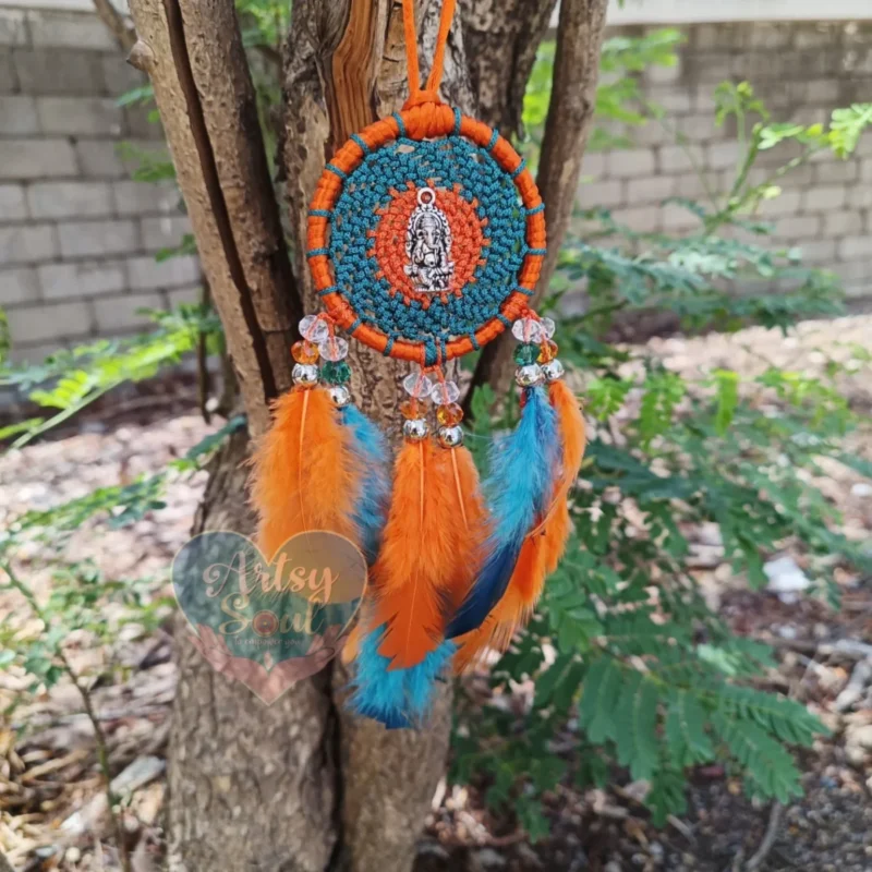 Ganesha Dreamcatcher: Embrace New Beginnings and Positive Energy with Handcrafted Elegance