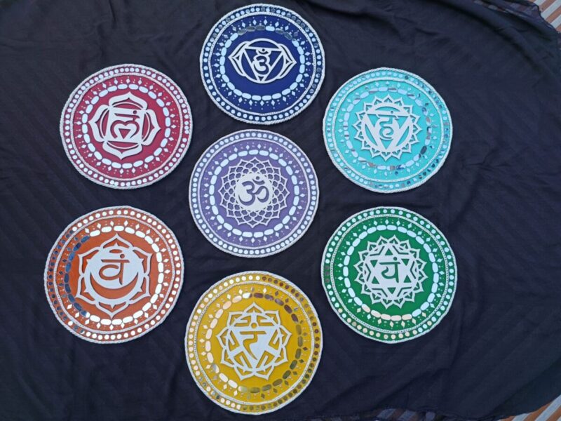 Lippan Art: Sacred Circles Chakra Set Infused with Energy for Harmonious Bliss