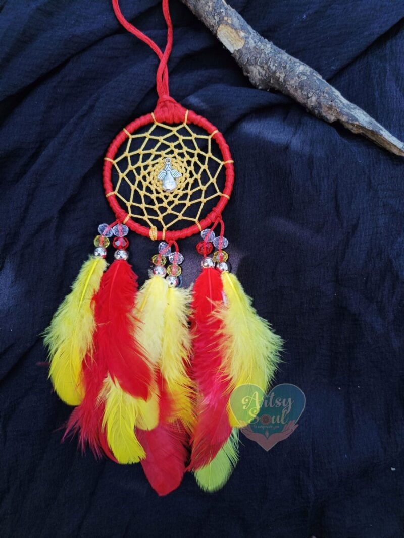 Car Hanger Magic: Celestial Wings of Dreams in a Dreamcatcher with an Angelic Touch