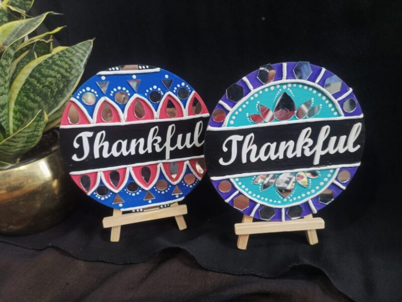 Reflective Thankfulness: Lippan Art Desk Decor & Meaningful Gift