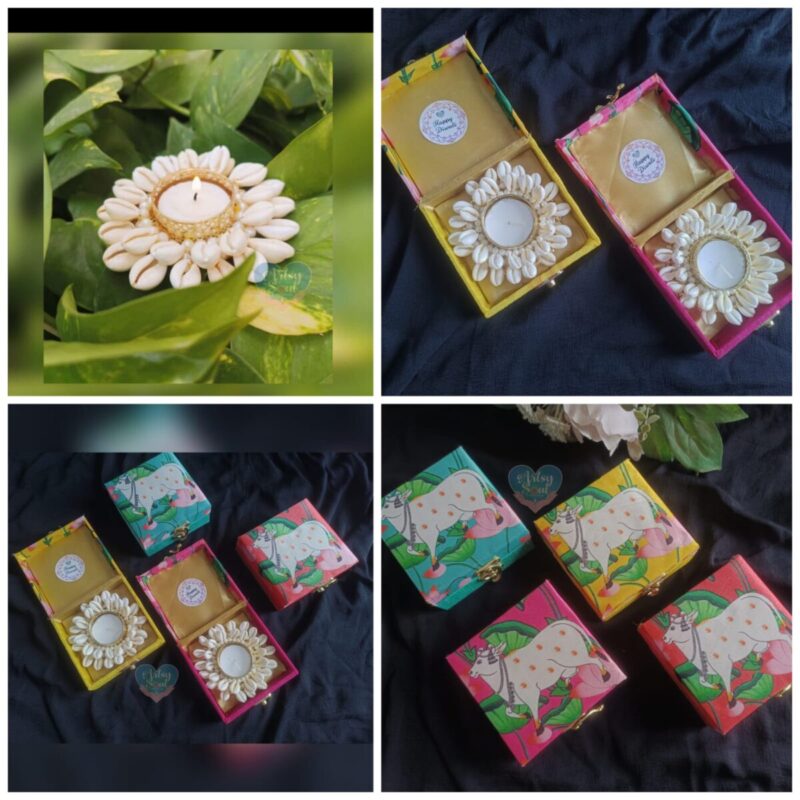 Exquisite Kaudi Diya with Stunning Pichwai Packaging ( 1 piece)